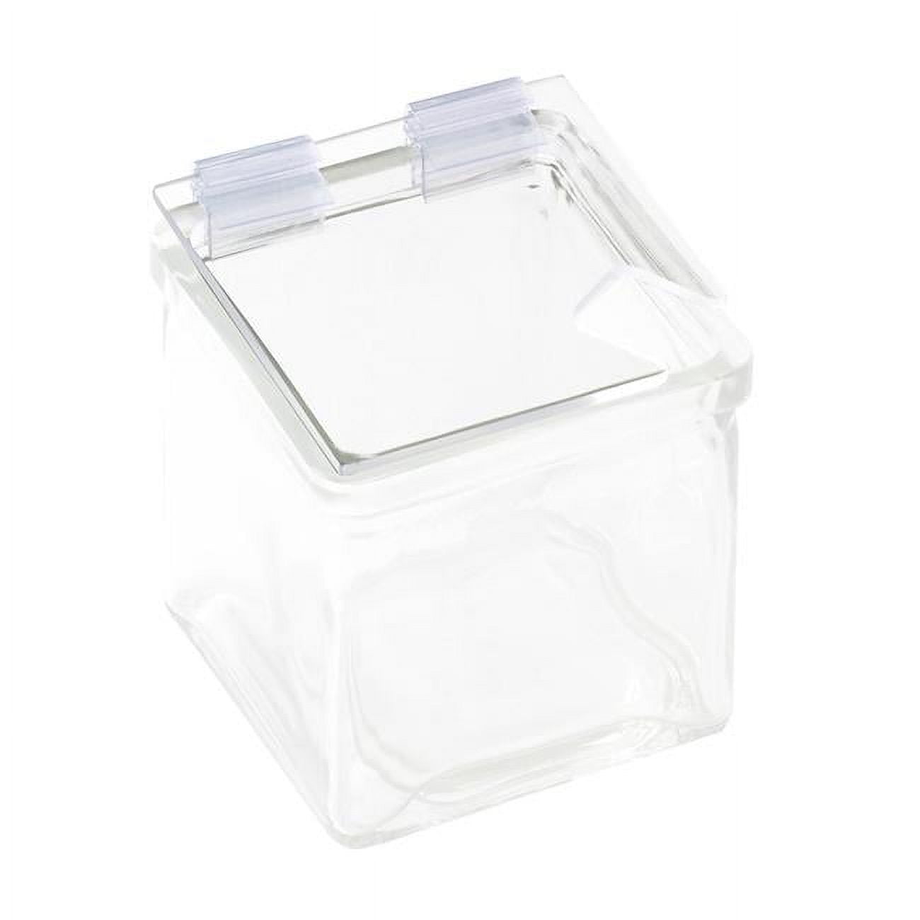 1811-n Hinged Hard Plastic Lid With Notch - 4 X 4 X .25 In.