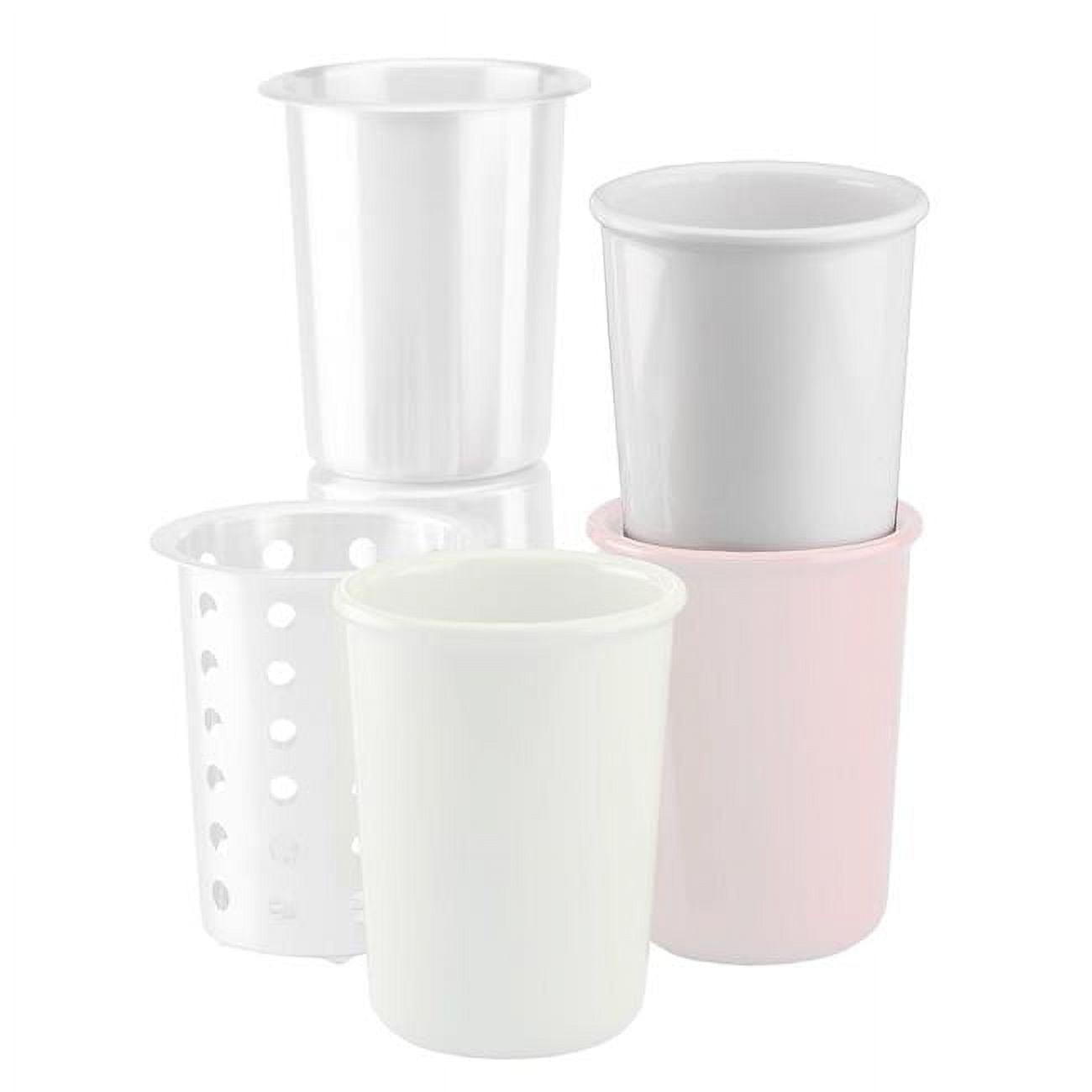 1017-15 Solid White Melamine Cylinder - 4.5 Dia. X 5.5 In.