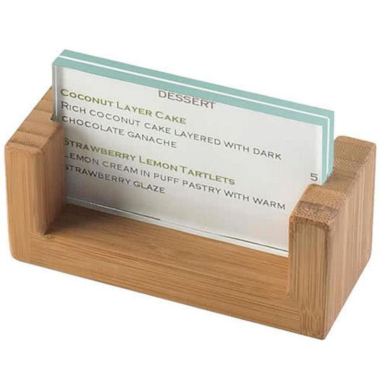 1510-32-60 U-style Menu & Card Holder With Bamboo Frame - 3.5 X 1 X 2 In.