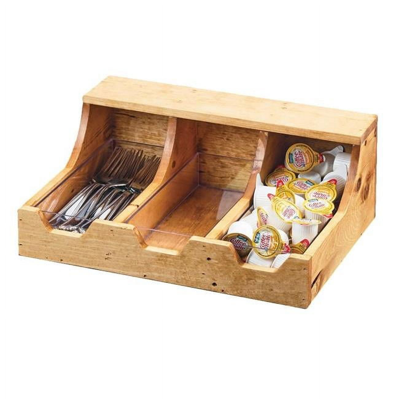 3613-3-99 Madera 3 Section Reclaimed Wood Condiment Organizer - 13.75 X 10 X 5.25 In.