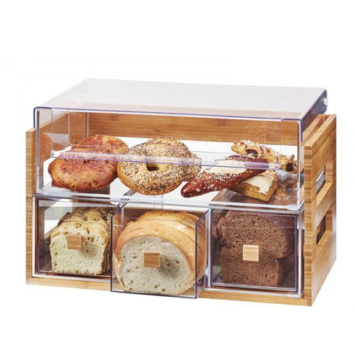 3624-60 Bamboo 2 Tier Bread Display Case - 20.125 X 12.75 X 13.125 In.