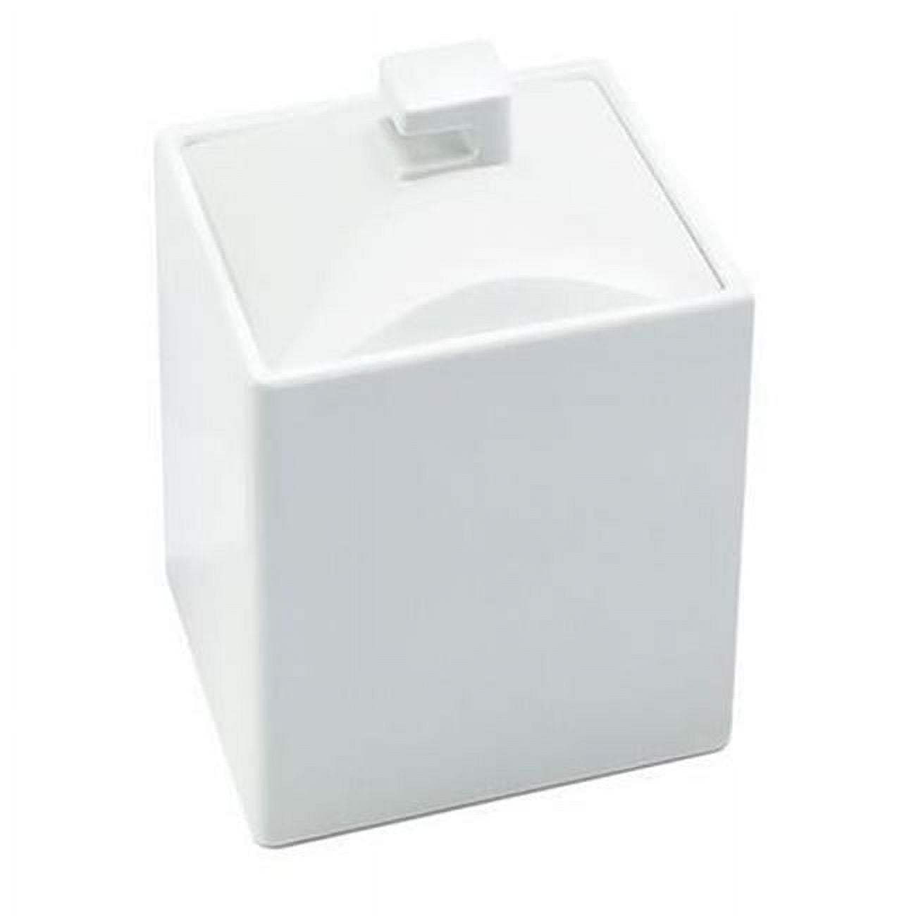 1432-15 Eco Modern White Melamine Jar With Lid - 4 X 4 X 4 In.