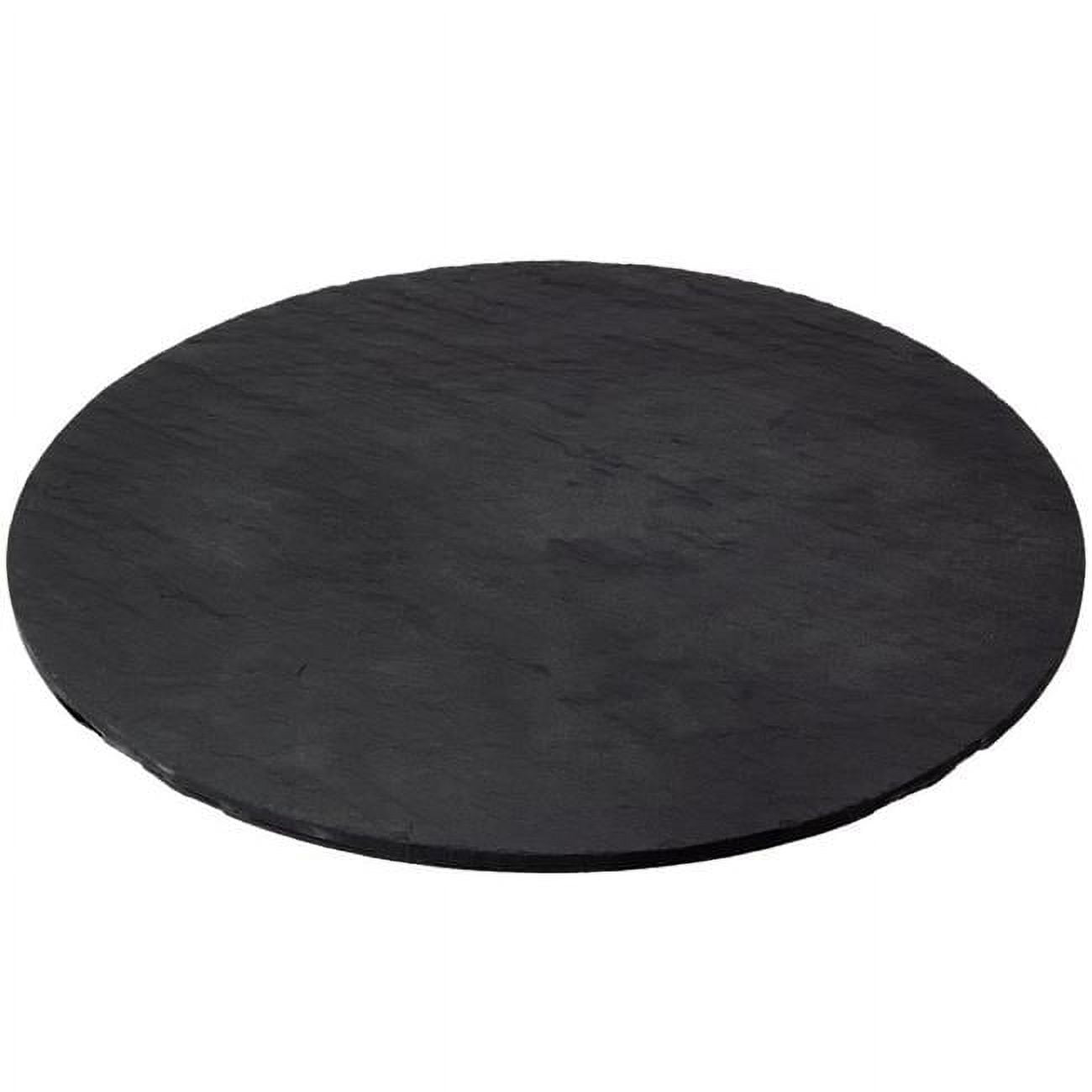 1523-12-65 Black Round Slate Serving & Display Stone - 12 Dia. X .25 In.