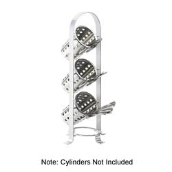 1583-74 Soho 3-tier Silver Cylinder Display - 8.75 X 8.5 X 21 In.