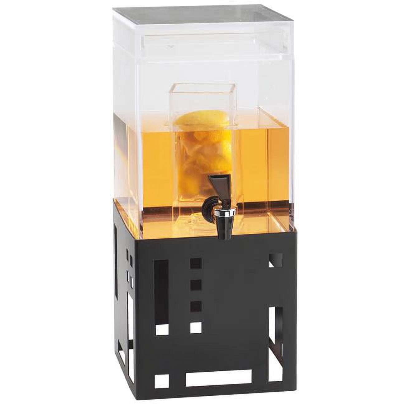 1602-1inf-13 1.5 Gal Black Beverage Dispenser With Infusion Chamber - 7.5 X 9.5 X 17.75 In.