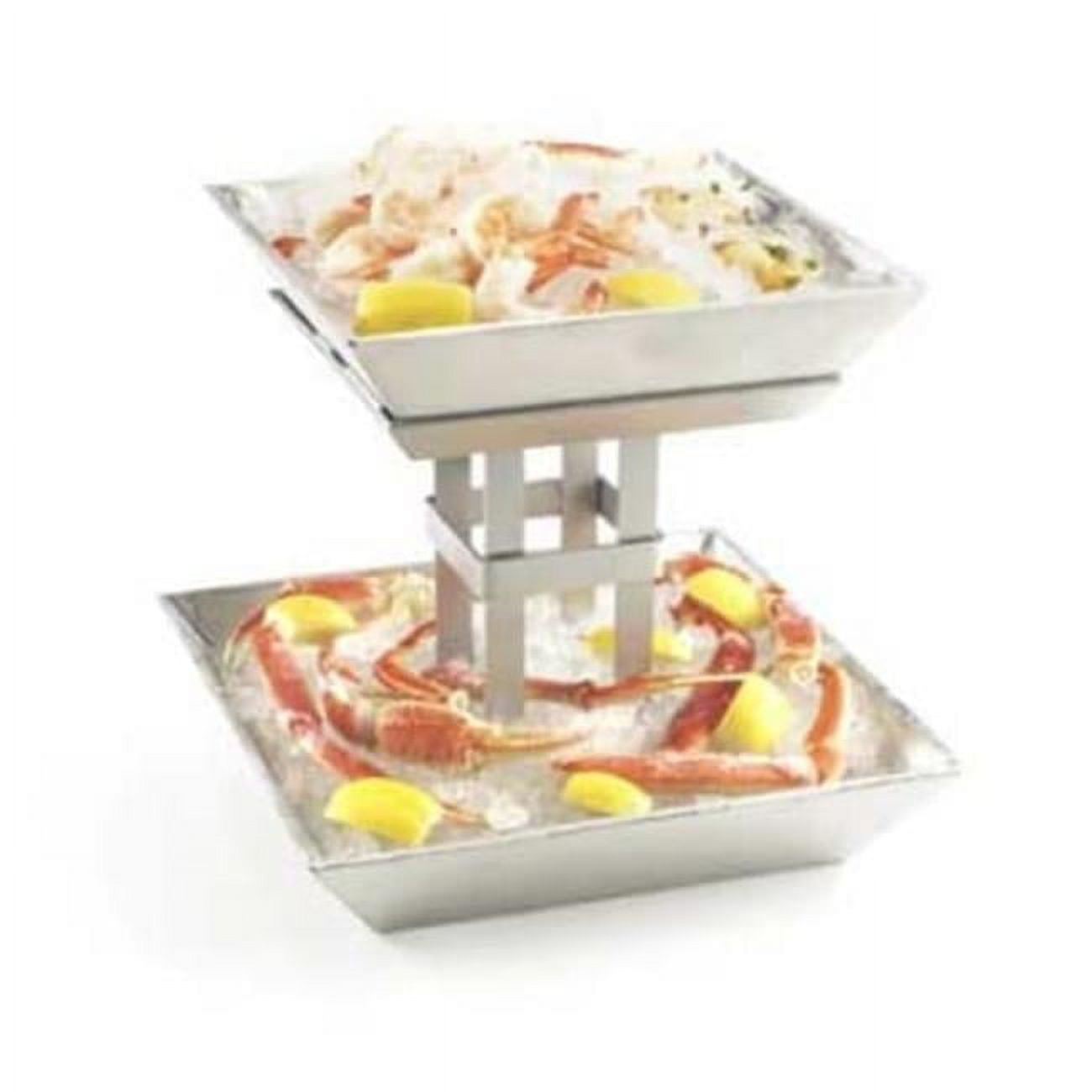 1563-2 Mission Two-tiered Aluminum Ice Display - 12.625 X 12.625 X 11.5 In.