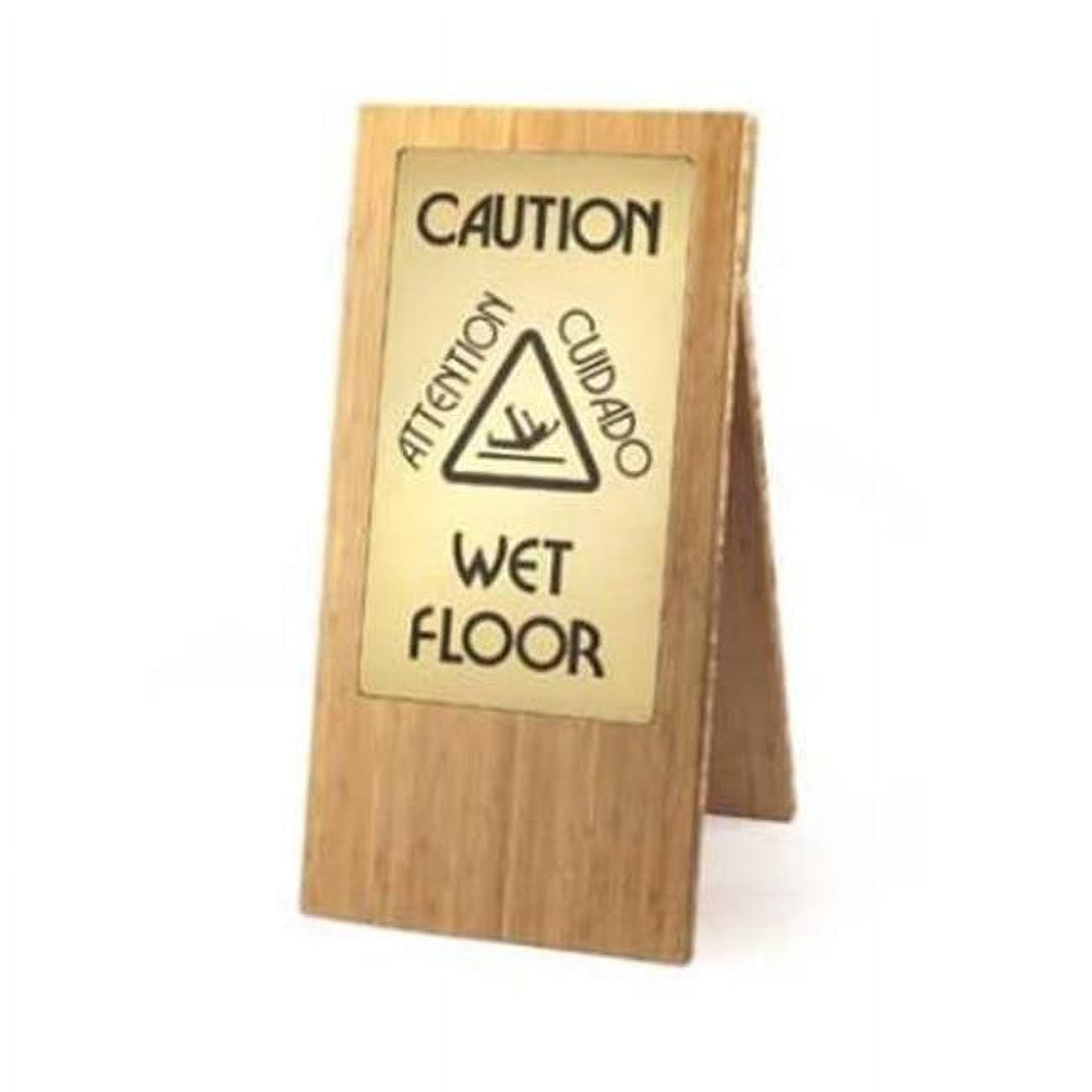 852-60 Bamboo Wet Floor Sign - 11.875 X 17.5 X 22 In.