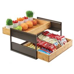3920-84 Rectangular Display Riser With 2 Drawers, Bronze - 21.75 X 15.5 X 11.5 In.