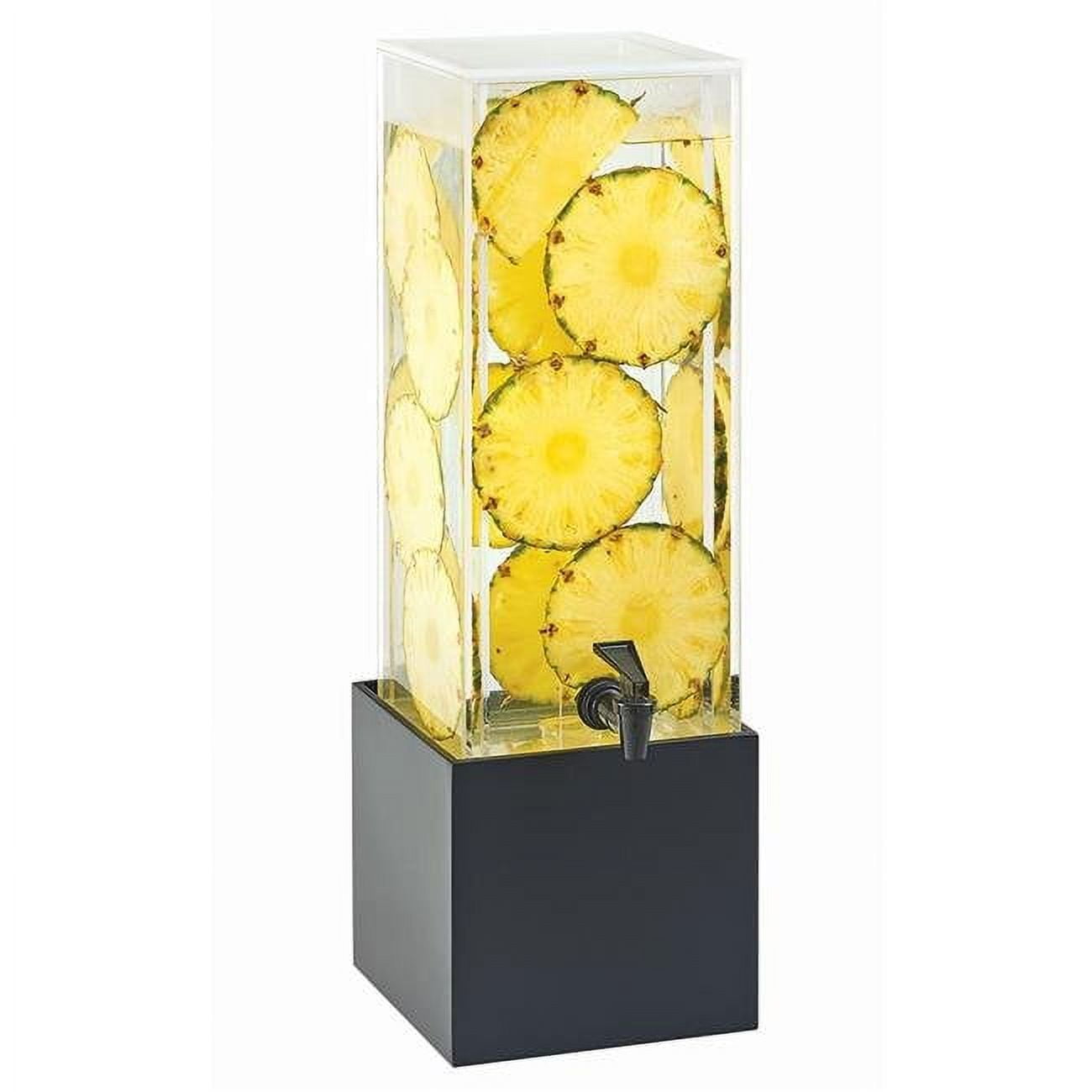 3697-3-96 Midnight Bamboo 3 Gal Beverage Dispenser With Decorative Wall - 8.125 X 9.75 X 25.75 In.