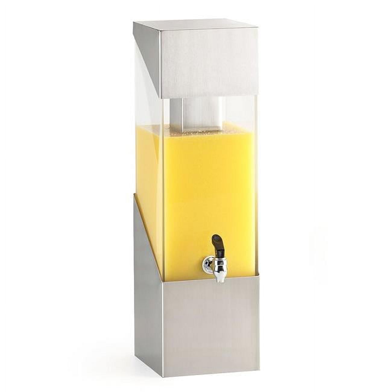 1991-3-55 3 Gal Stainless Steel Beverage Dispenser With Ice Chamber, Square - 7.25 X 9.5 X 24.5 In.