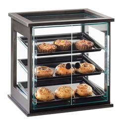 284-s-96 3-tier Midnight Bamboo Display Case With Dual Front Doors - 21.625 X 16.25 X 21.375 In.
