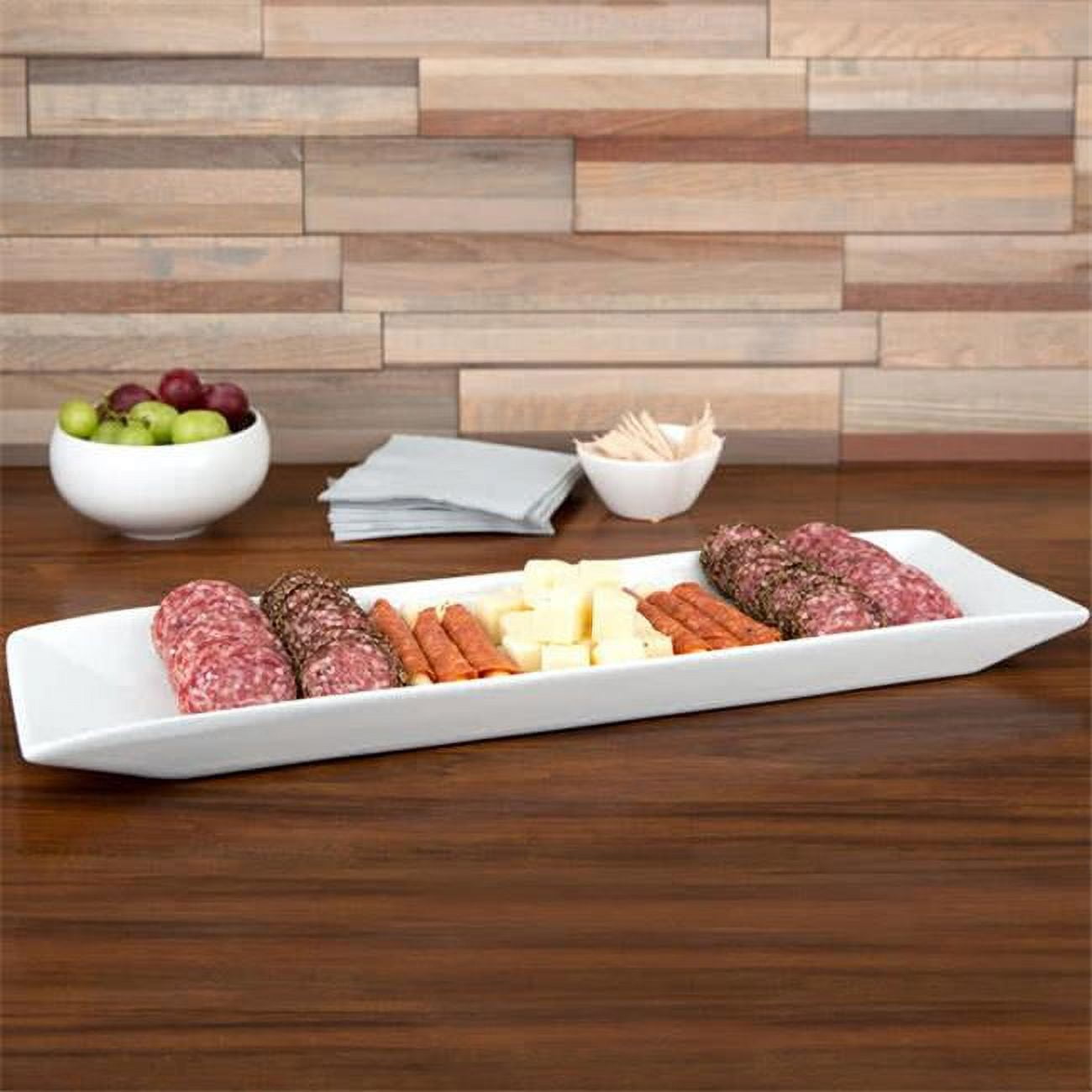 Pp152 Long Porcelain Platter, Rectangular - 23 X 7 X 1 In.