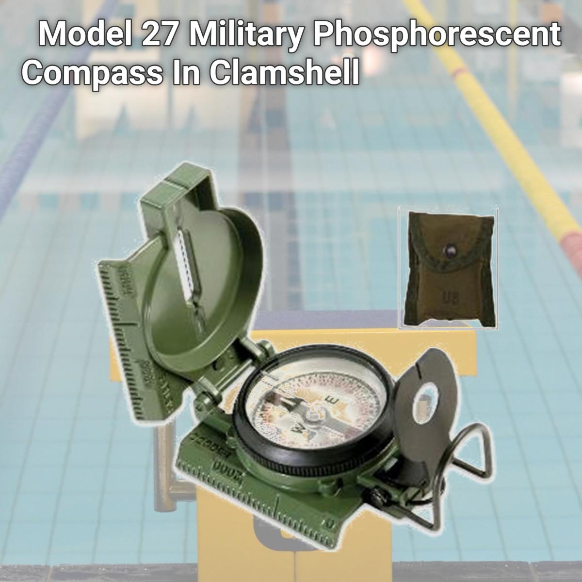 Picture of Cammenga 27CS Model 27 Military Phosphorescent Compass In Clamshell