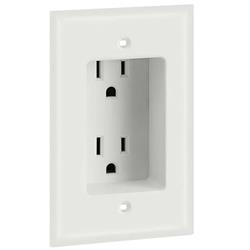1200-n 1 Gang Recessed Dual Power Outlet