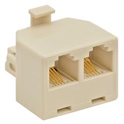 CMPLE 1117-N RJ11 Duplex Jack Adapter - Ivory CMPLE 1117-N RJ11 Duplex Jack Adapter - Ivory