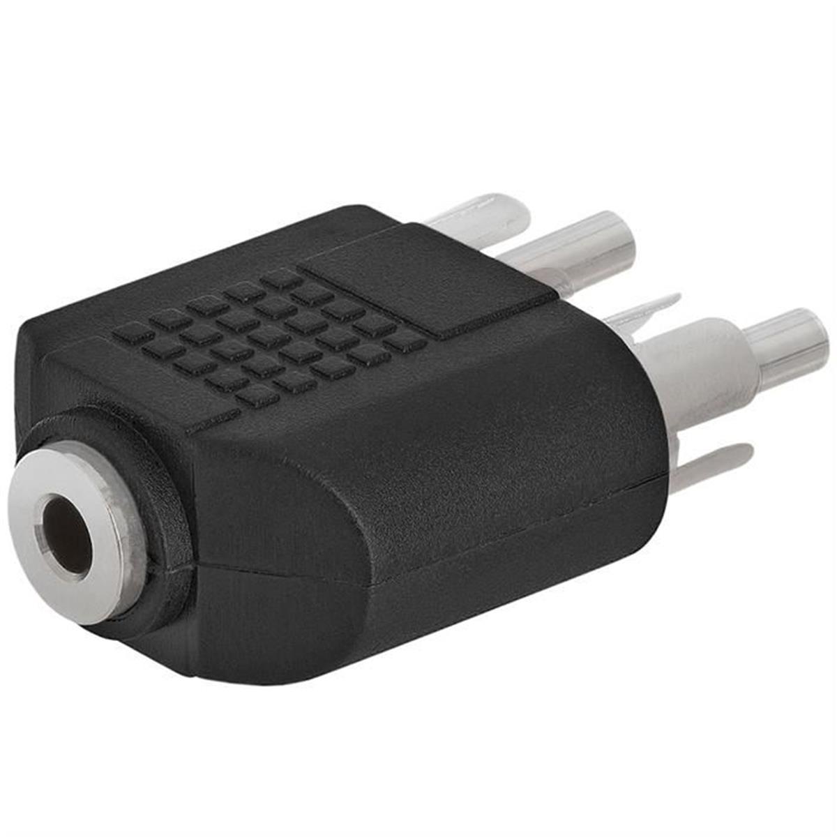 CMPLE 236-N 3.5 mm Mono Jack to 2xRCA Plug Adapter - Straight CMPLE 236-N 3.5 mm Mono Jack to 2xRCA Plug Adapter - Straight
