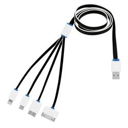 CMPLE 1554-N QuasarBeam USB 4 in 1 Cable Charger for Tablet Smartphone - 3 ft. Black CMPLE 1554-N QuasarBeam USB 4 in 1 Cable Charger for Tablet Smartphone - 3 ft. Black