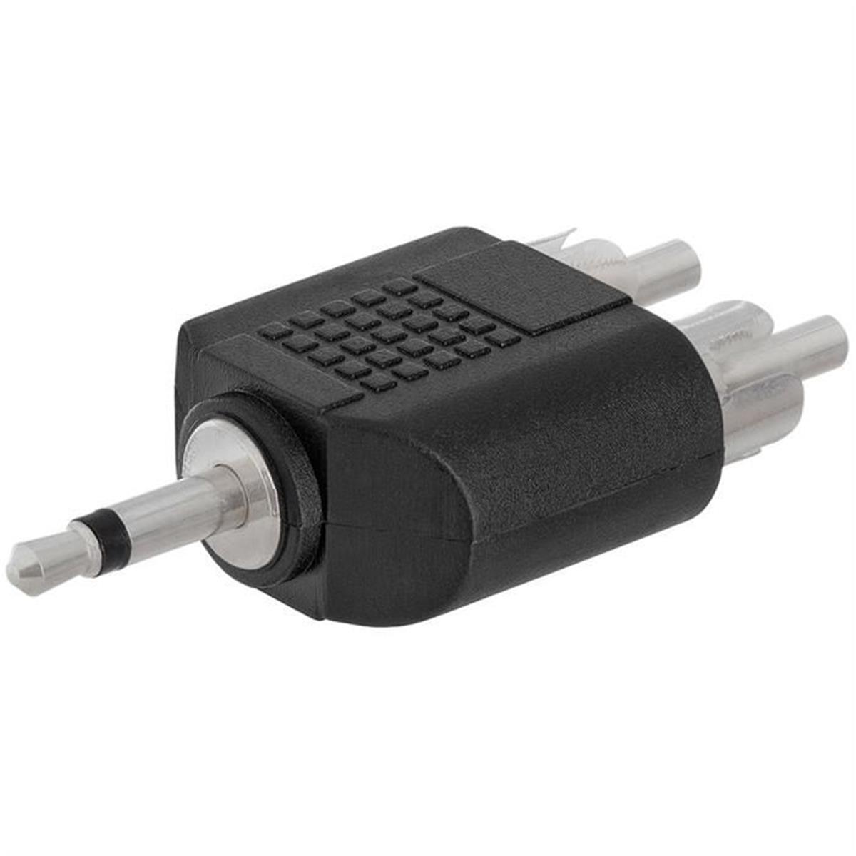 227-n 3.5 Mm Mono Plug To 2xrca Plug Adapter - Straight