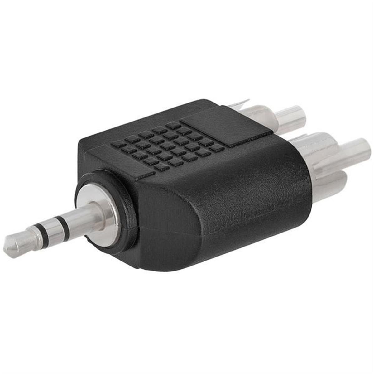 CMPLE 228-N 3.5 mm Stereo Plug to 2xRCA Plug Adapter - Straight CMPLE 228-N 3.5 mm Stereo Plug to 2xRCA Plug Adapter - Straight