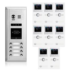 1365-n Dk1681 Video Intercom Entry System-8 Apartment Audio & Video Kit