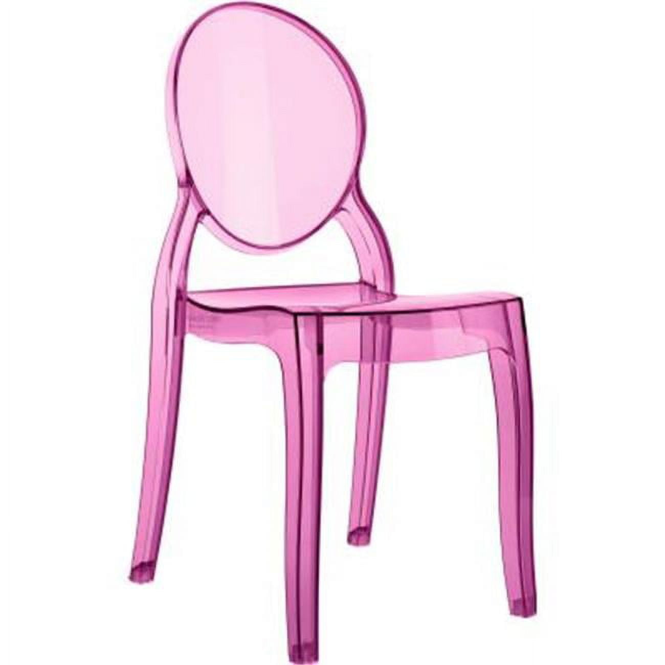 Isp051-tpnk Baby Elizabeth Kids Chair, Transparent Pink