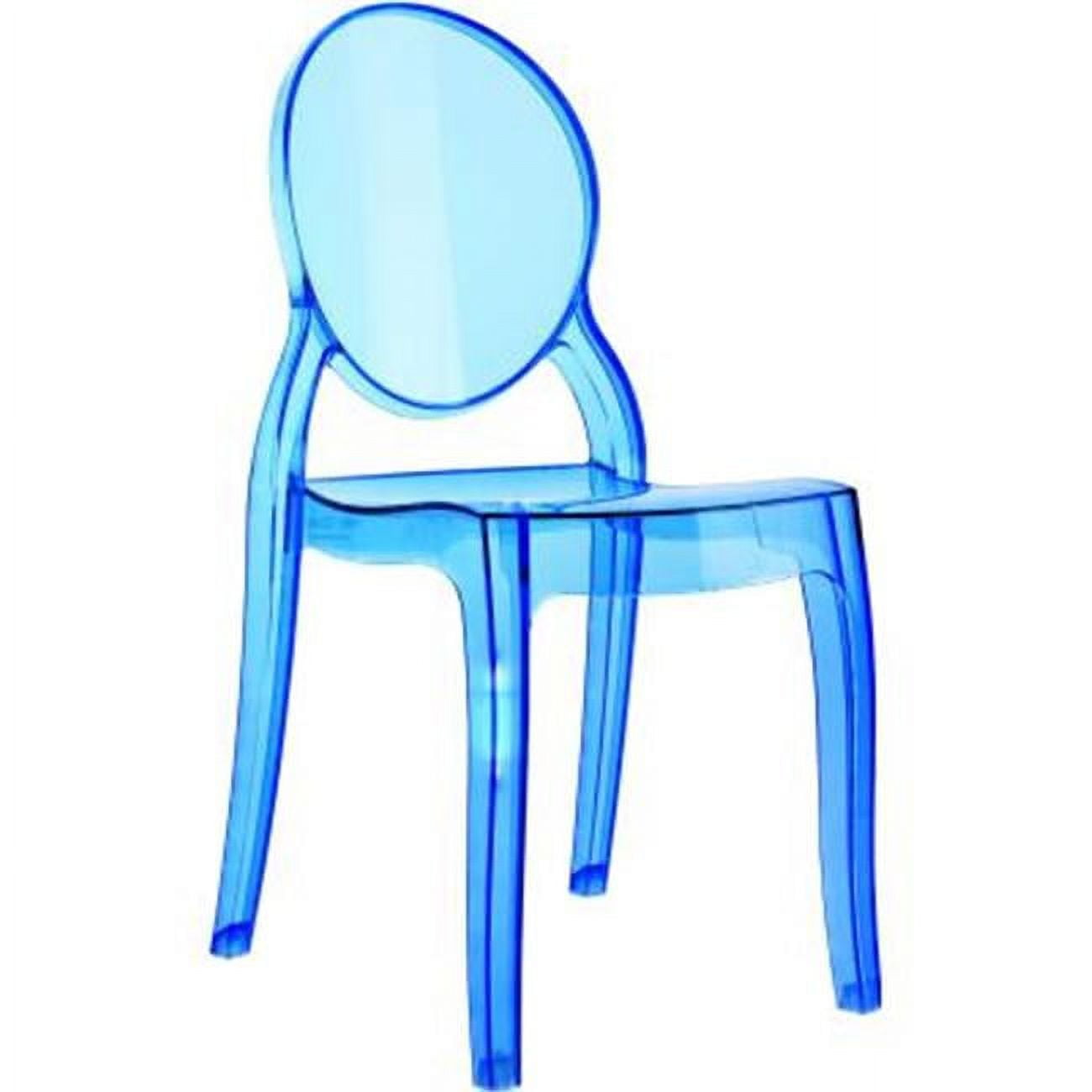 Isp051-tblu Baby Elizabeth Kids Chair, Transparent Blue