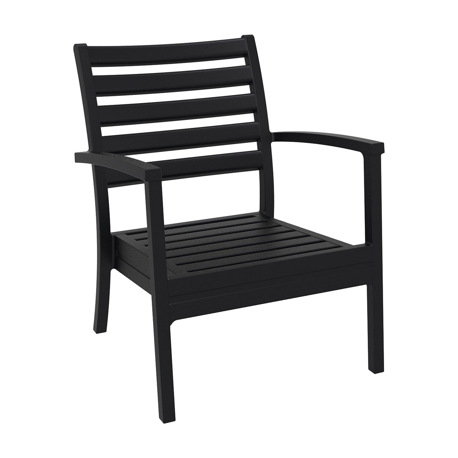 Isp004-bla Artemis Club Chair Extra Large - Black - Set Of 2