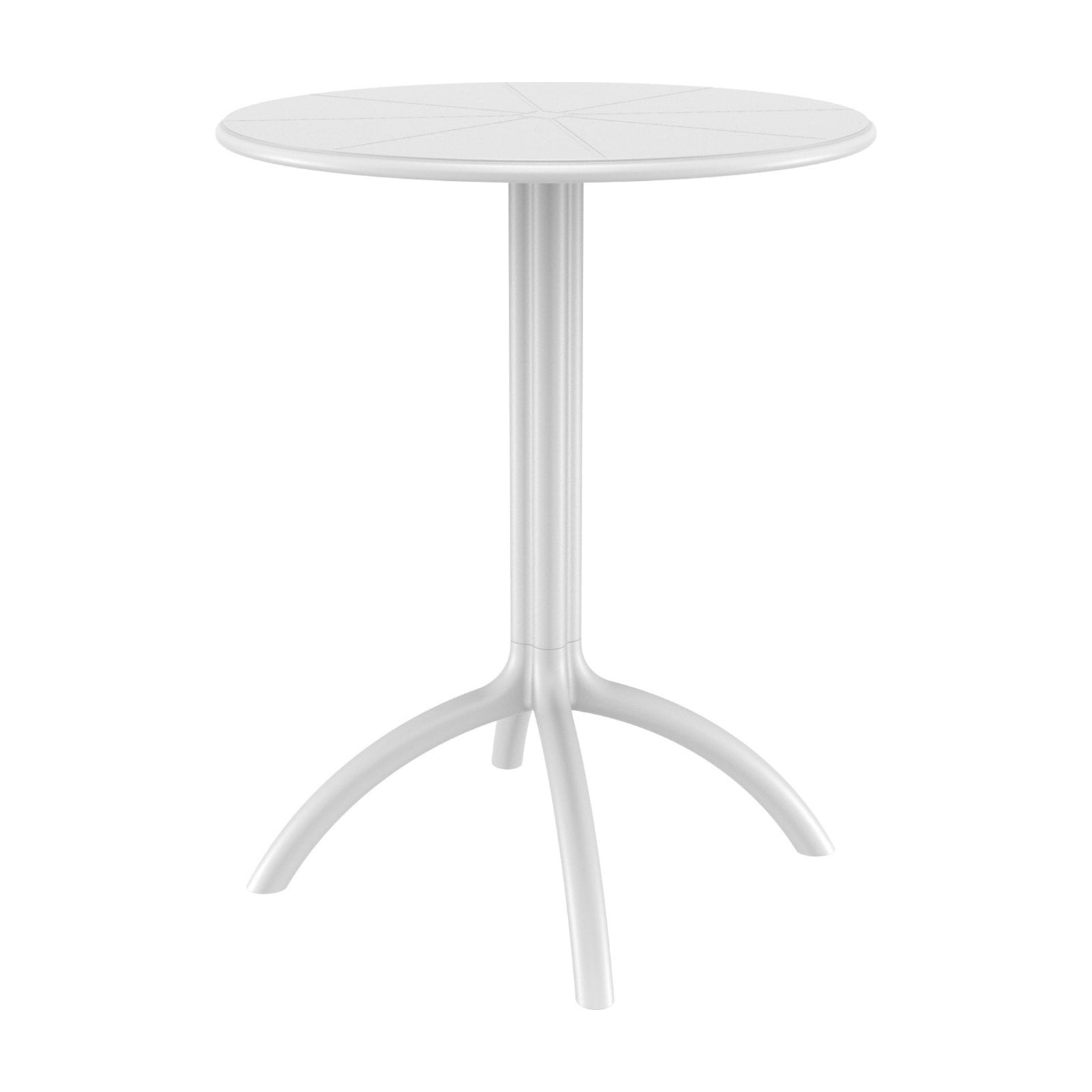 Isp160-whi Octopus Round Bistro Table, White