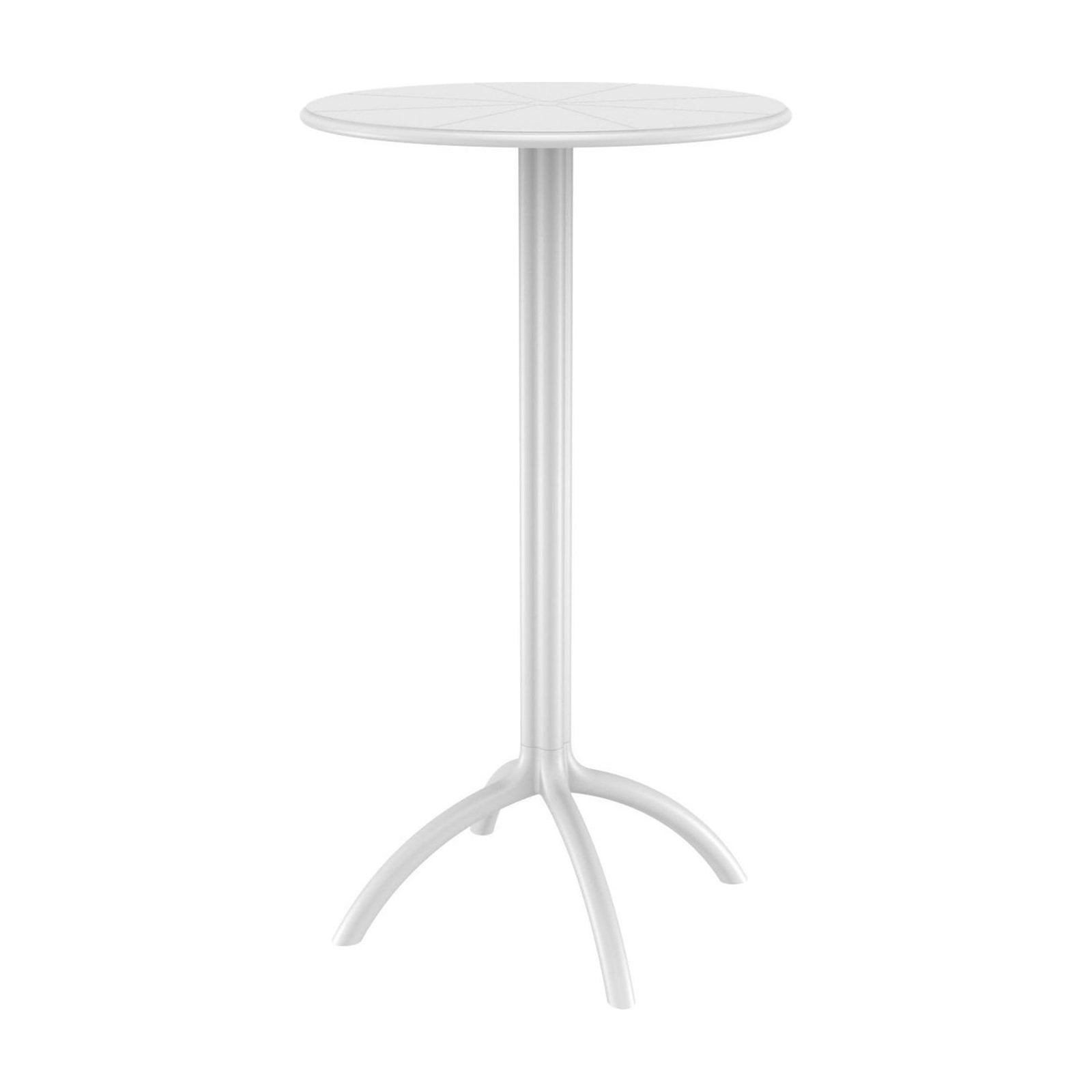 Isp161-whi Octopus Round Bar Table, White