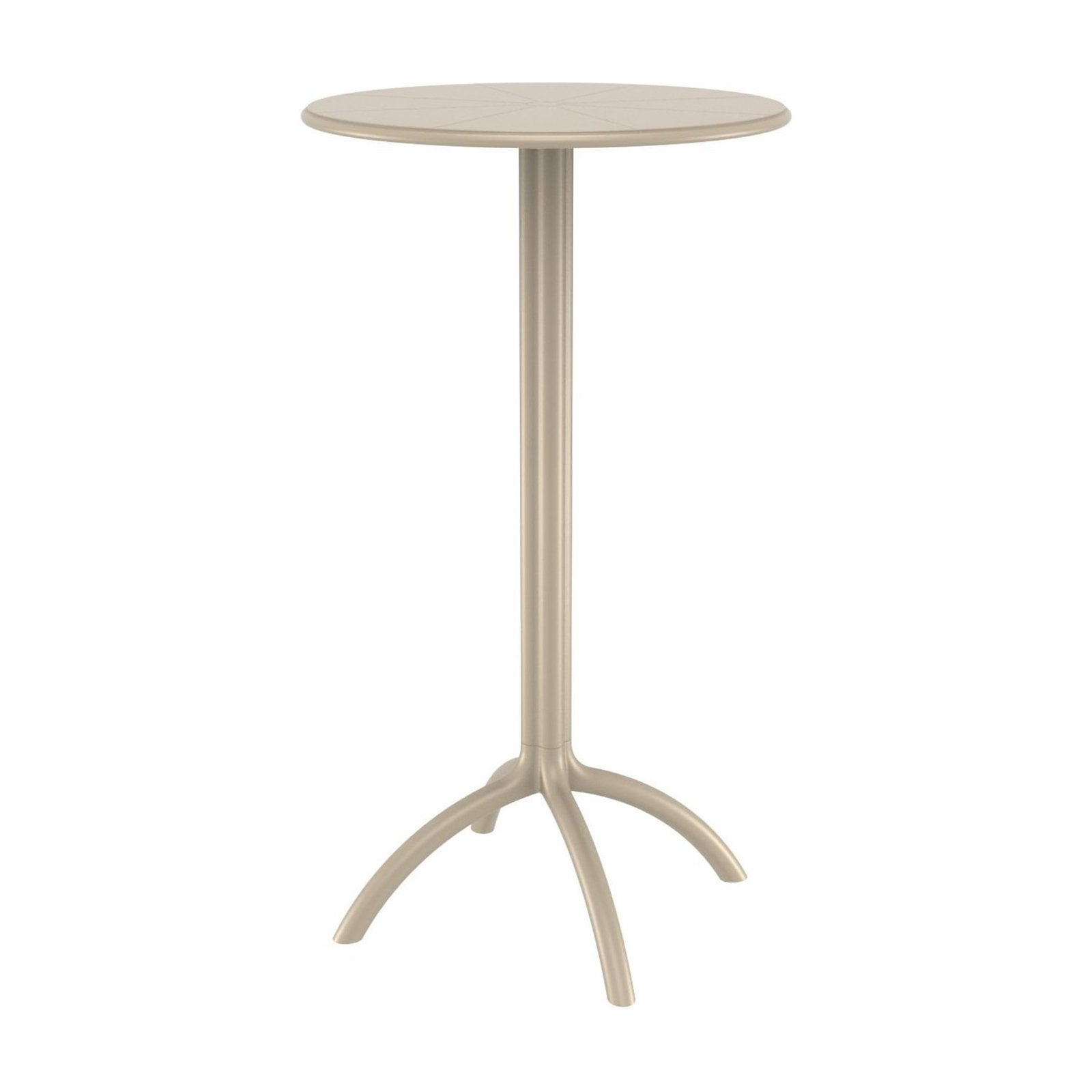 Isp161-dvr Octopus Round Bar Table, Dove Gray