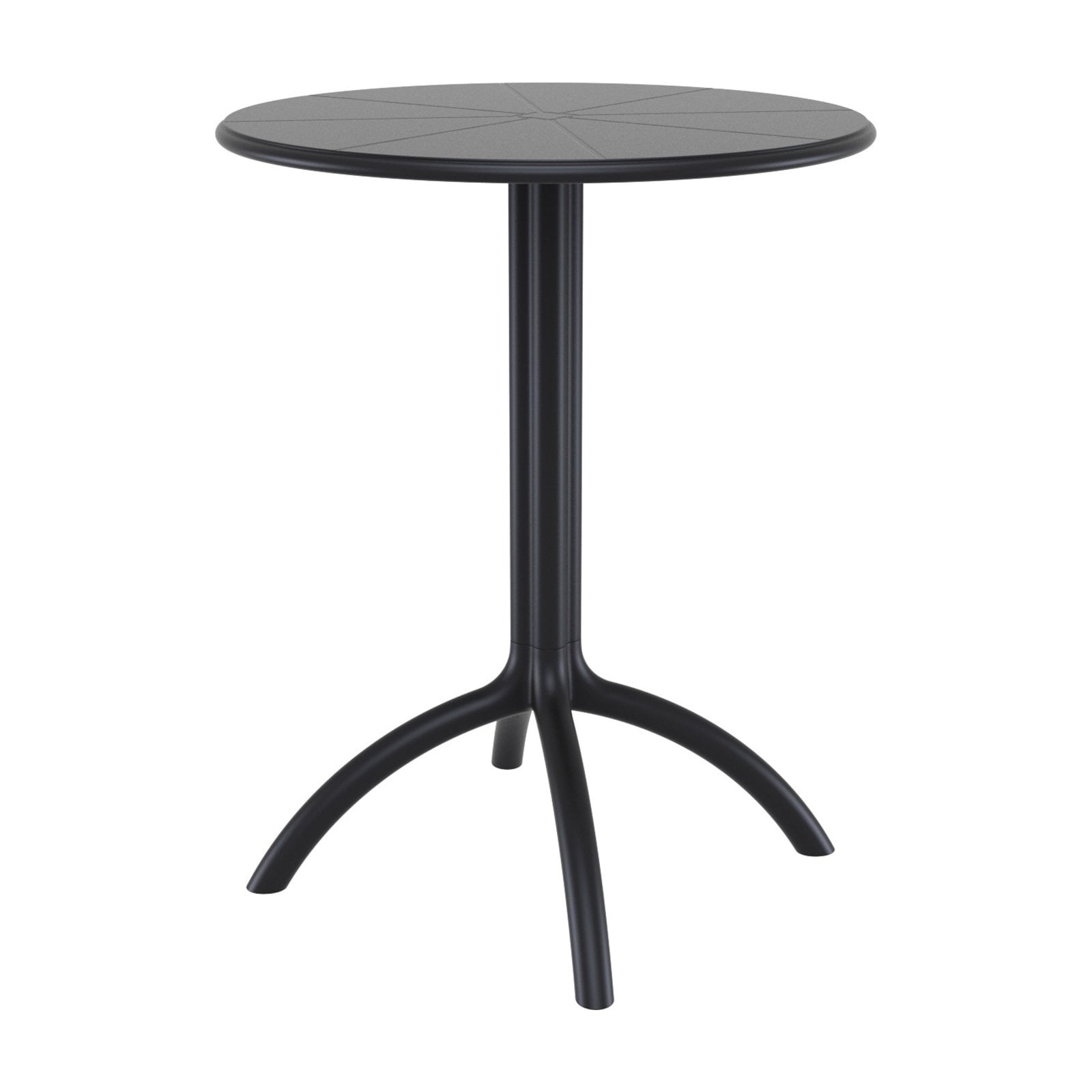 Isp160-bla Octopus Round Bistro Table, Black