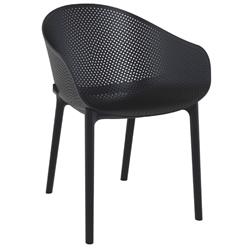 Isp102-bla Sky Outdoor Dining Chair - Black