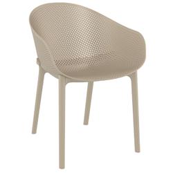 Isp102-dvr Sky Outdoor Dining Chair - Dove Gray
