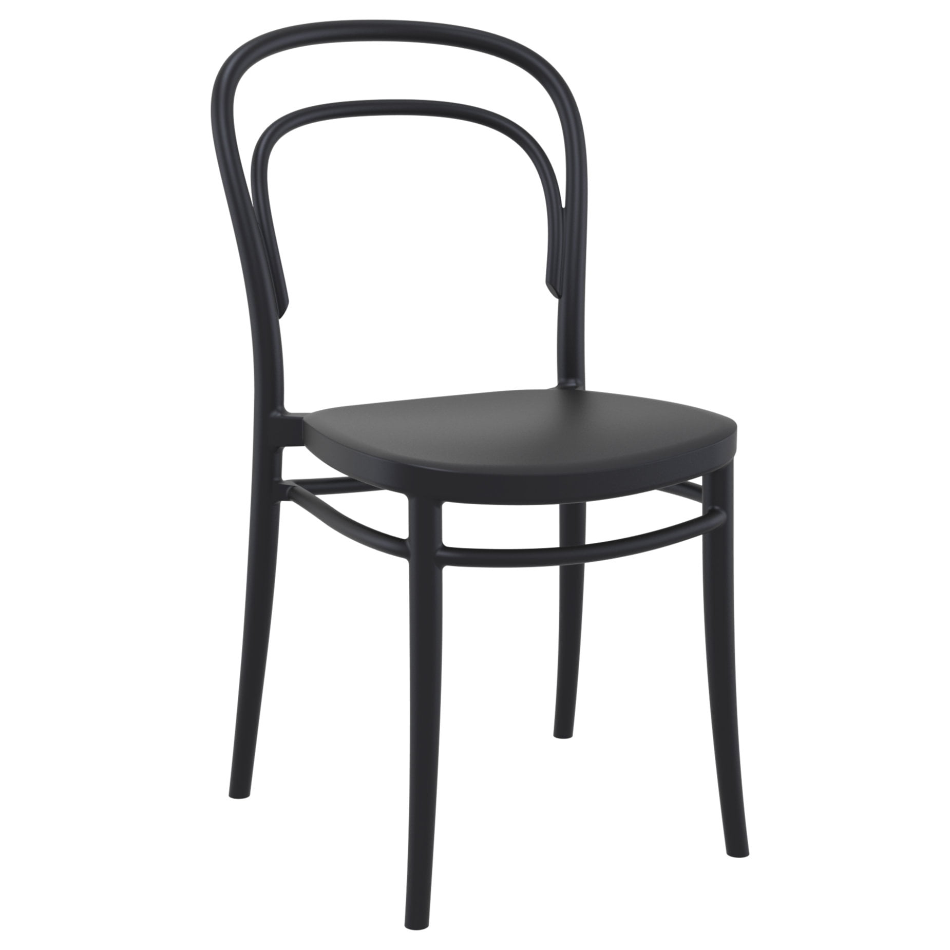 Isp251-bla Marie Resin Outdoor Chair, Black