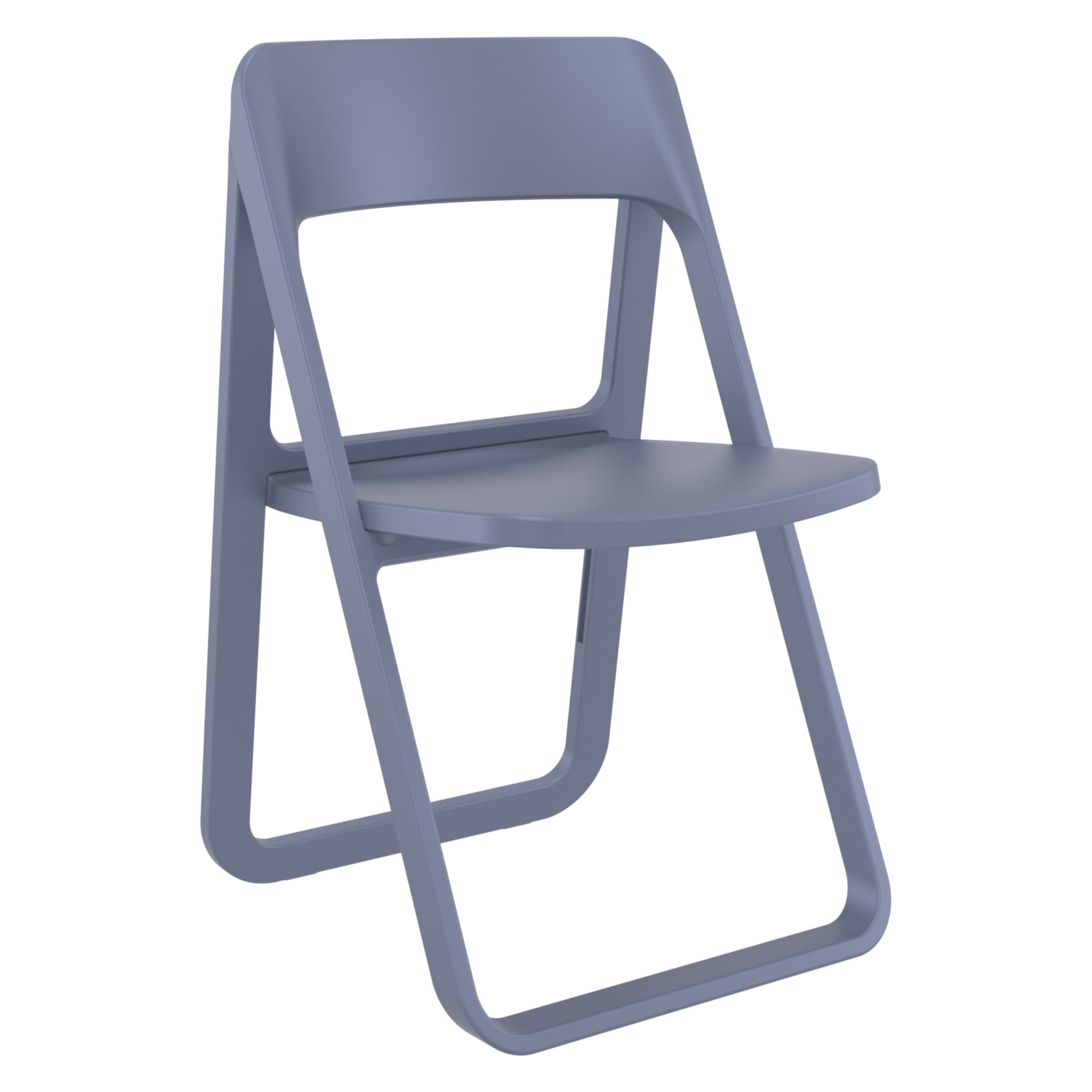 Isp079-dgr Dream Folding Outdoor Chair, Dark Grey