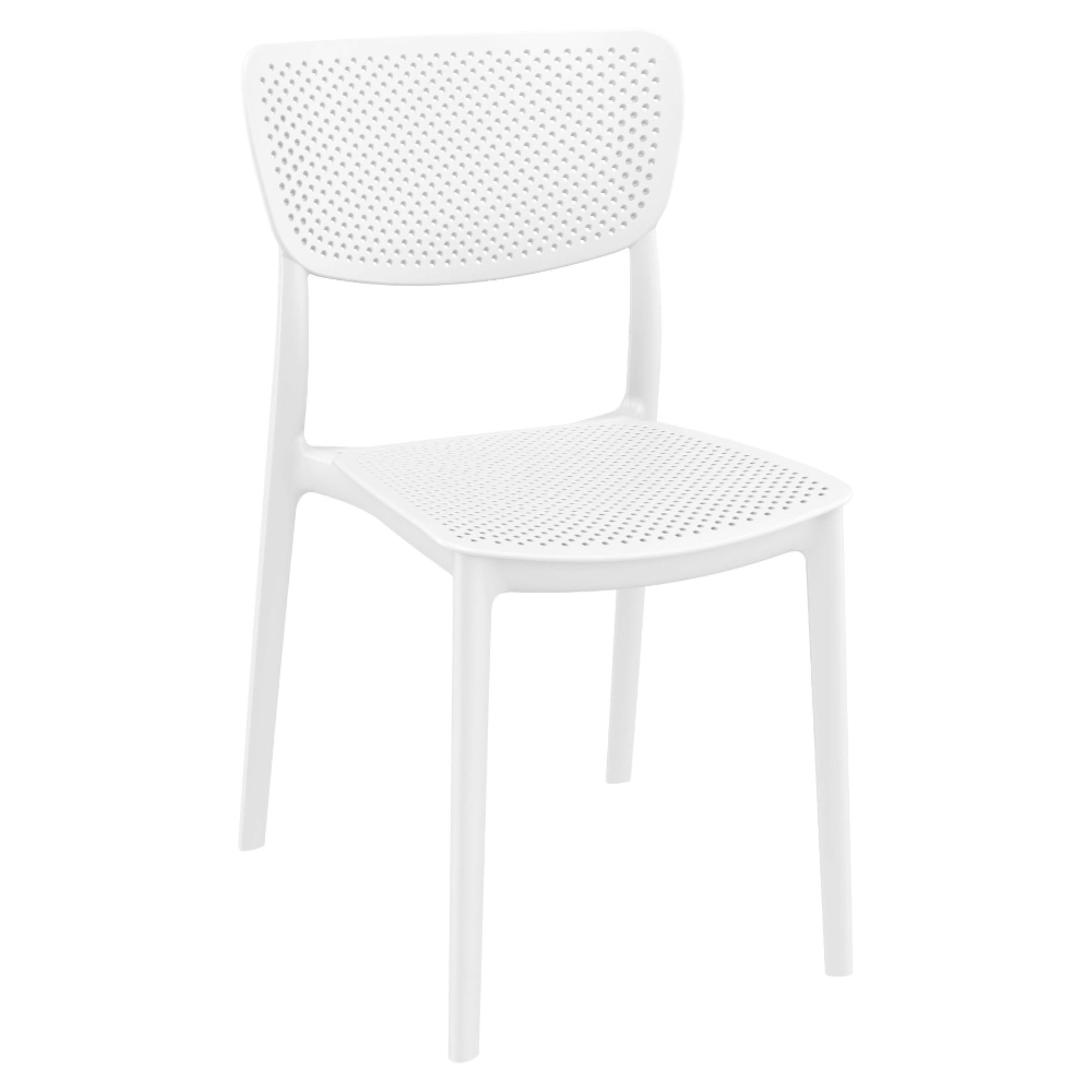 Isp129-whi Lucy Outdoor Dining Chair - White