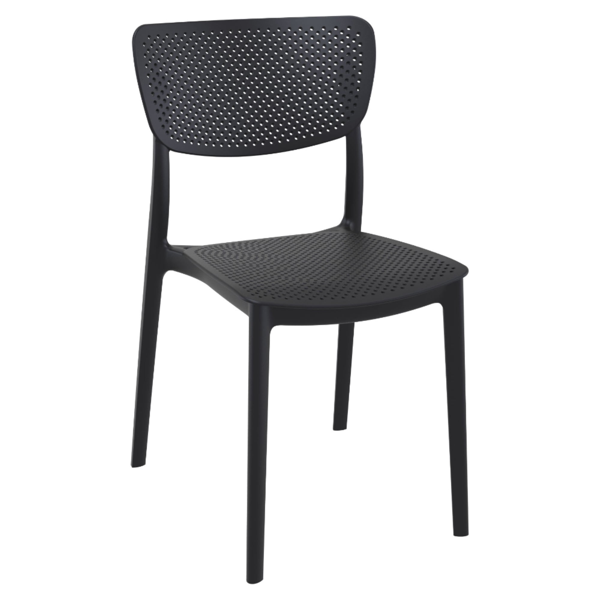 Isp129-bla Lucy Outdoor Dining Chair - Black
