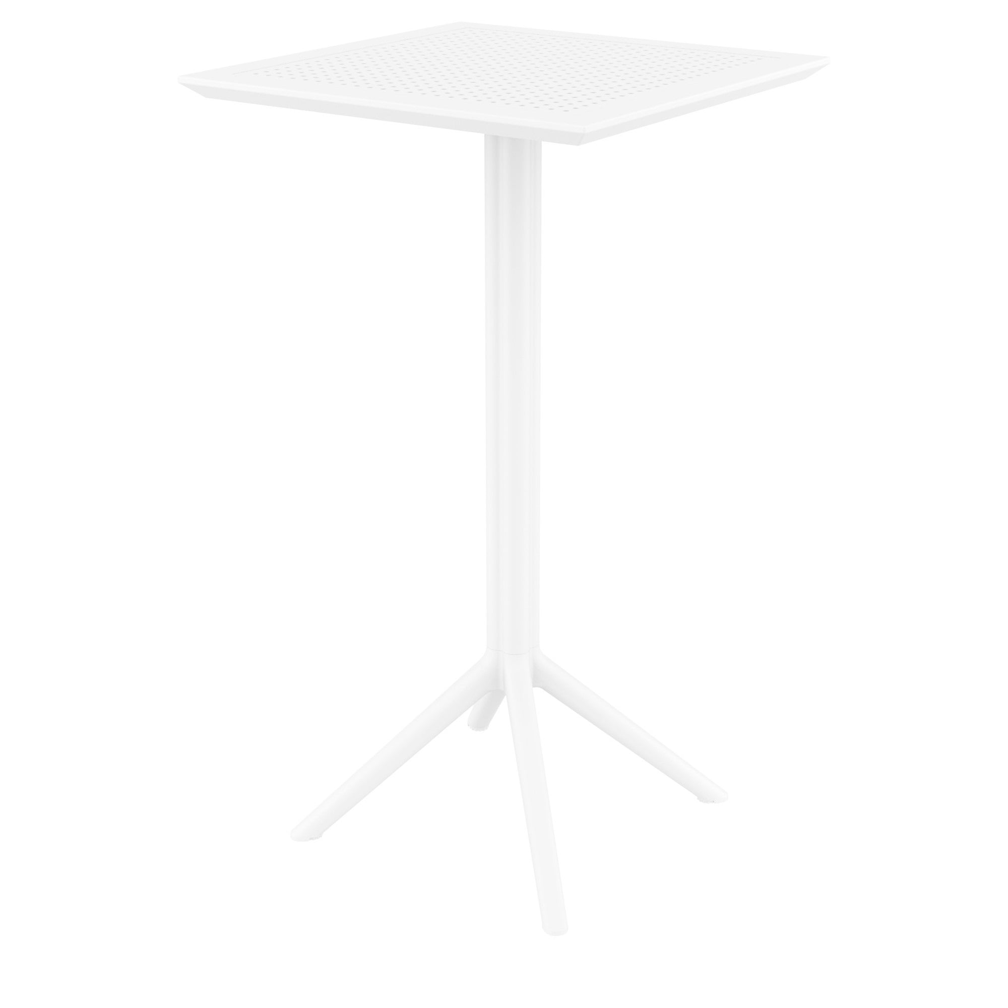 Isp116-whi 24 In. Sky Outdoor Folding Bar Table - White, Square