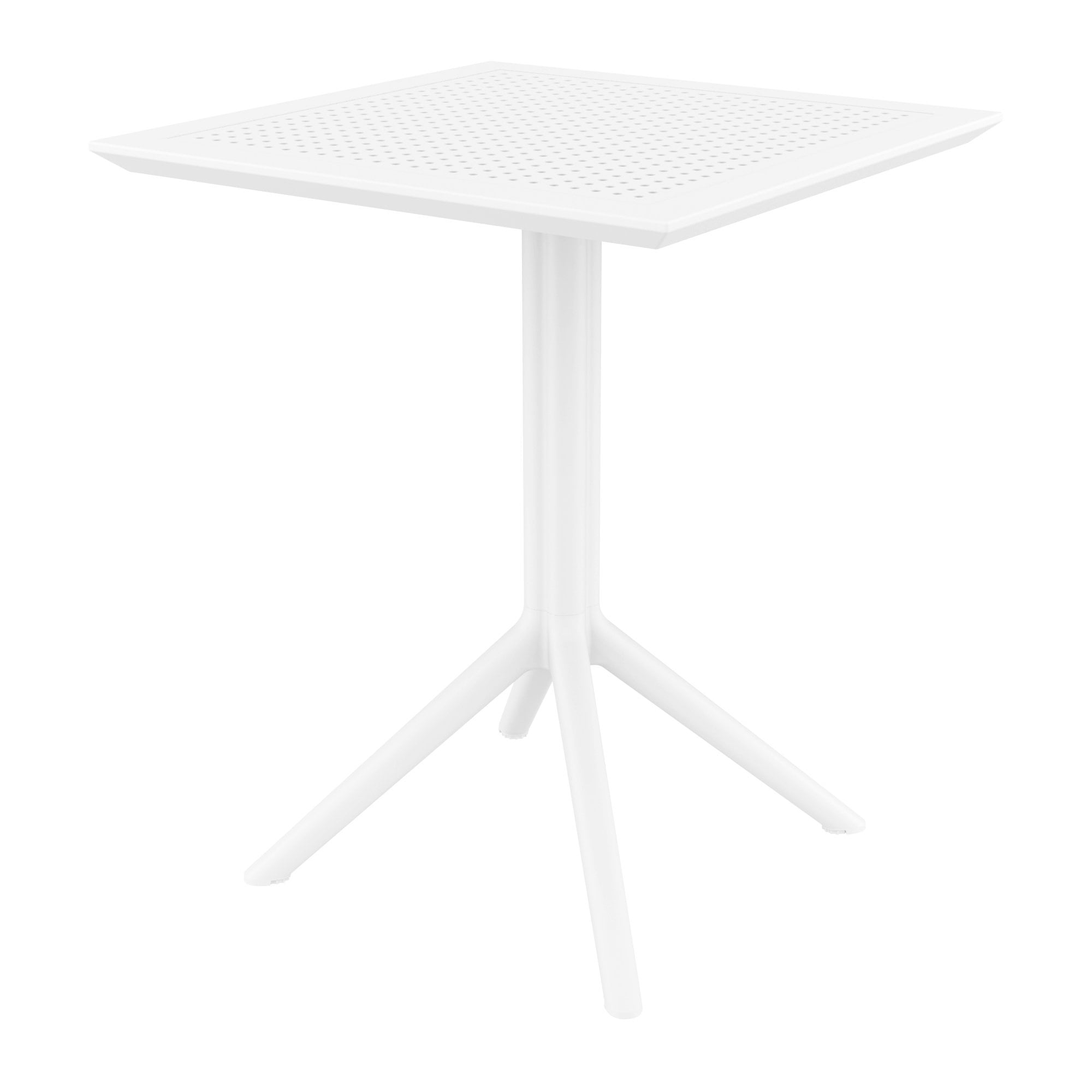 Isp114-whi 24 In. Sky Square Folding Table - White