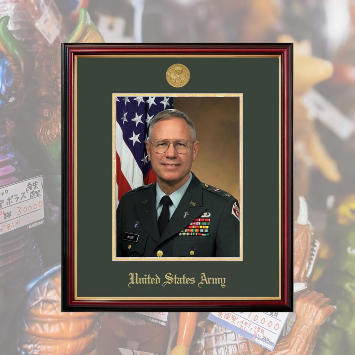 Picture of Campus Images ARPPT001 8 x 10 in. Patriot Frames Army Portrait Petite Mahogany Frame with Gold Medallion