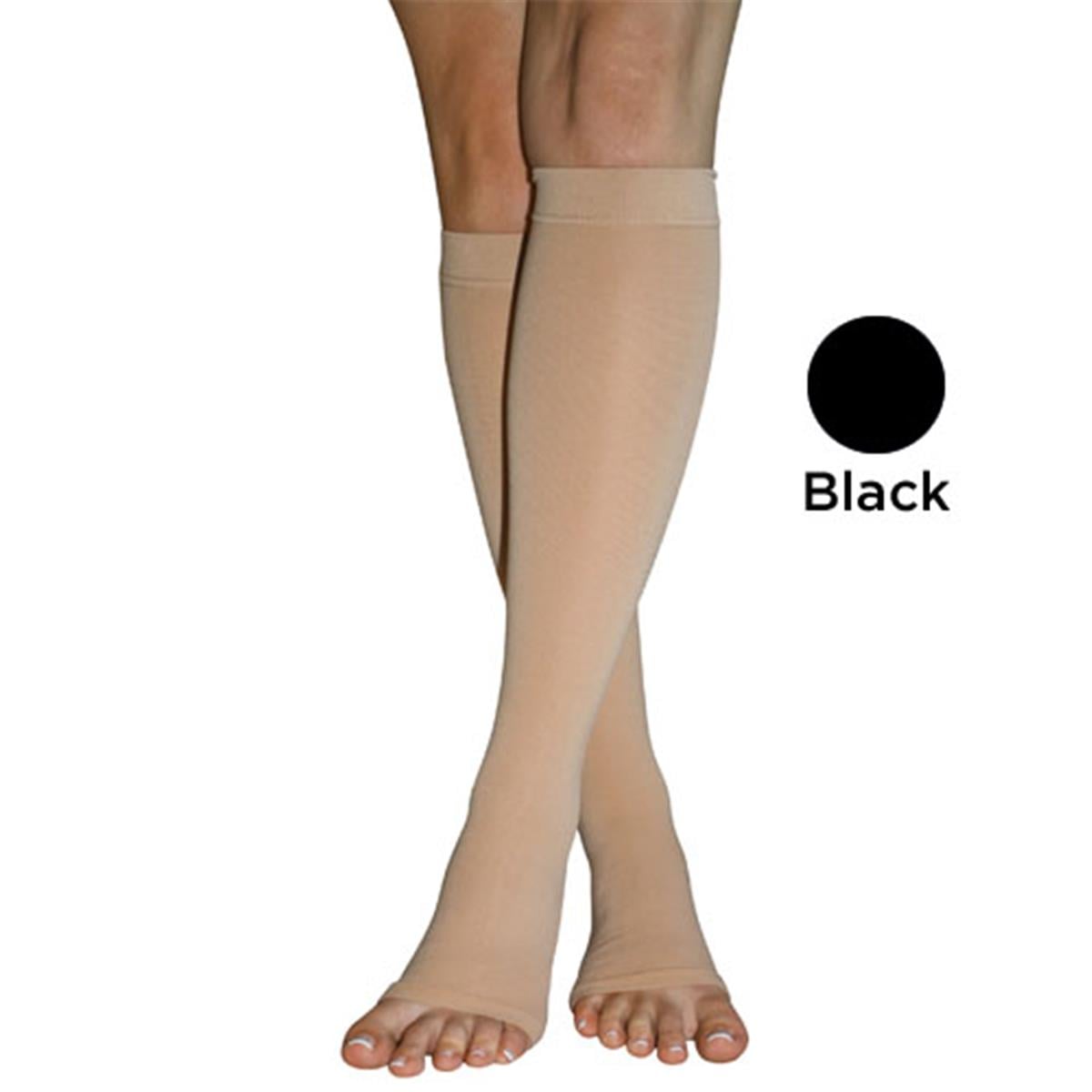 30-40 mmHg X-Firm Surgical Weight Stockings Medium Below Knee Open Toe, Beige