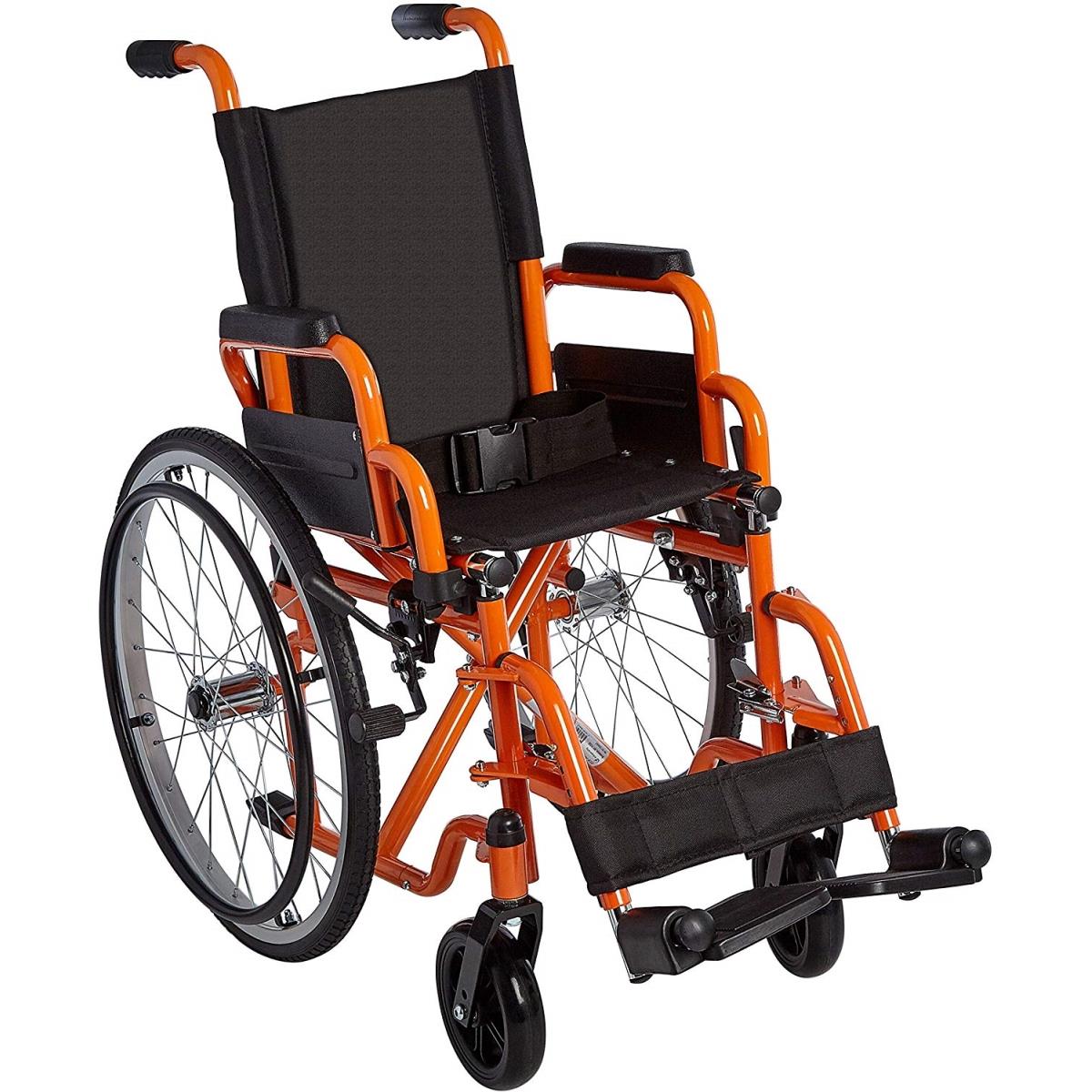 Zg1200 12 In. Wheelchair Lightweight Folding, Orange