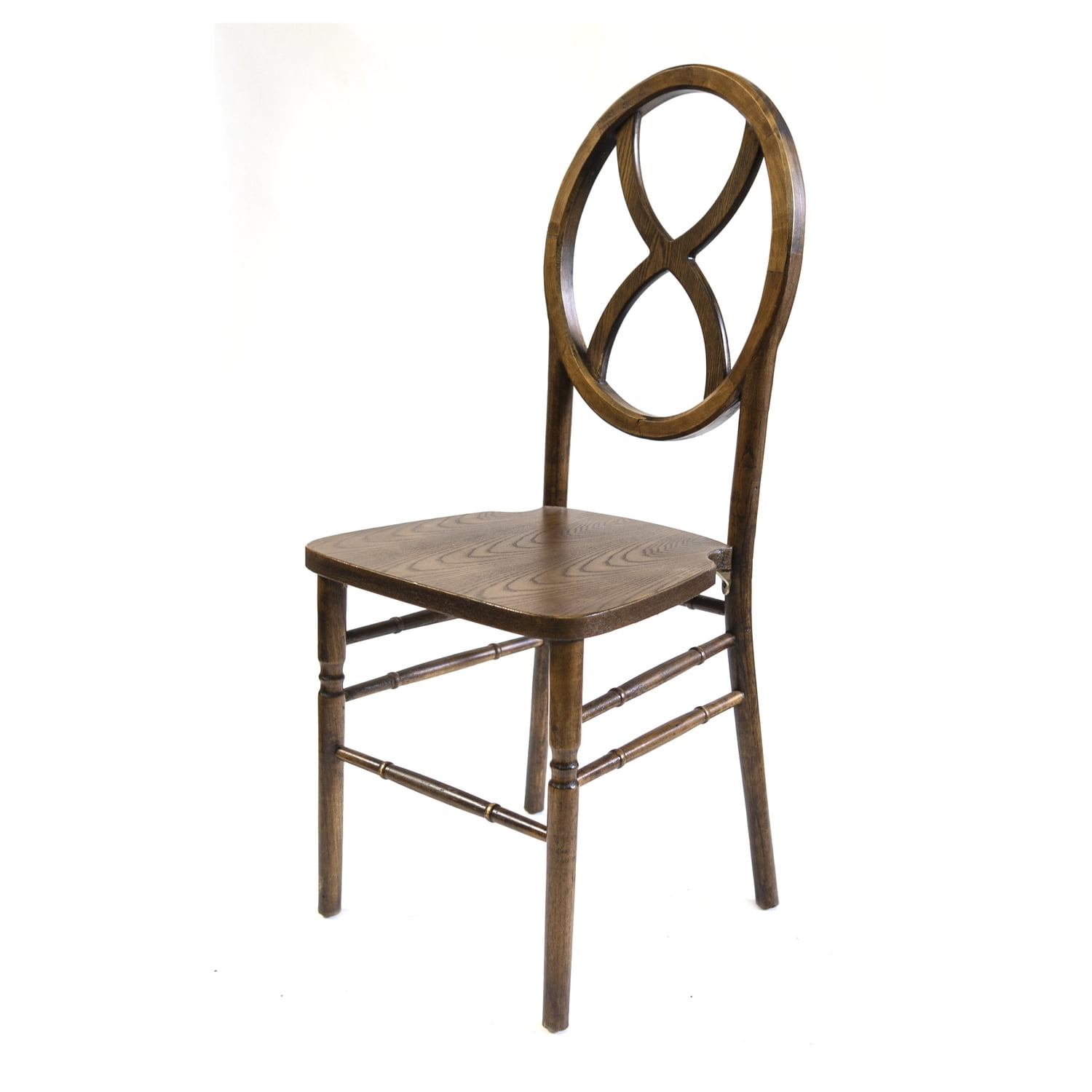 W-411-vr-sandglass-rddw Veronique Series Stackable Sand Glass Wood Dining Chair - Dark Walnut
