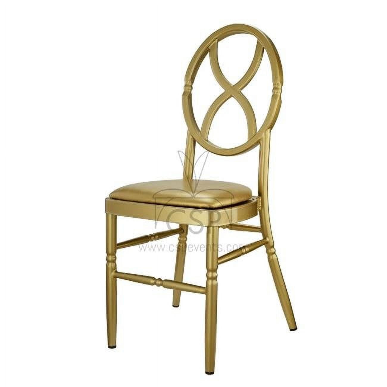 W-412-vr-sandglass-gl Veronique Series Stackable Sand Glass Wood Dining Chair - Gold - 39 In.
