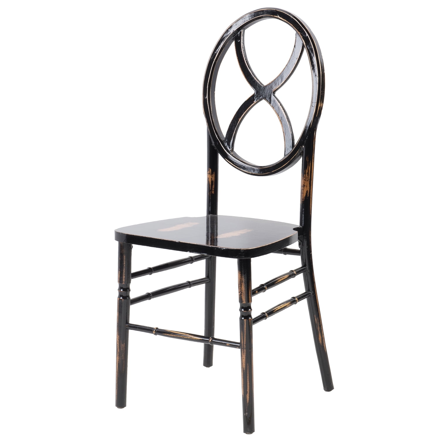 W-415-vr-sandglass-lwb Veronique Series Stackable Sand Glass Wood Dining Chair - Lime Black Wash - 38.75 In.