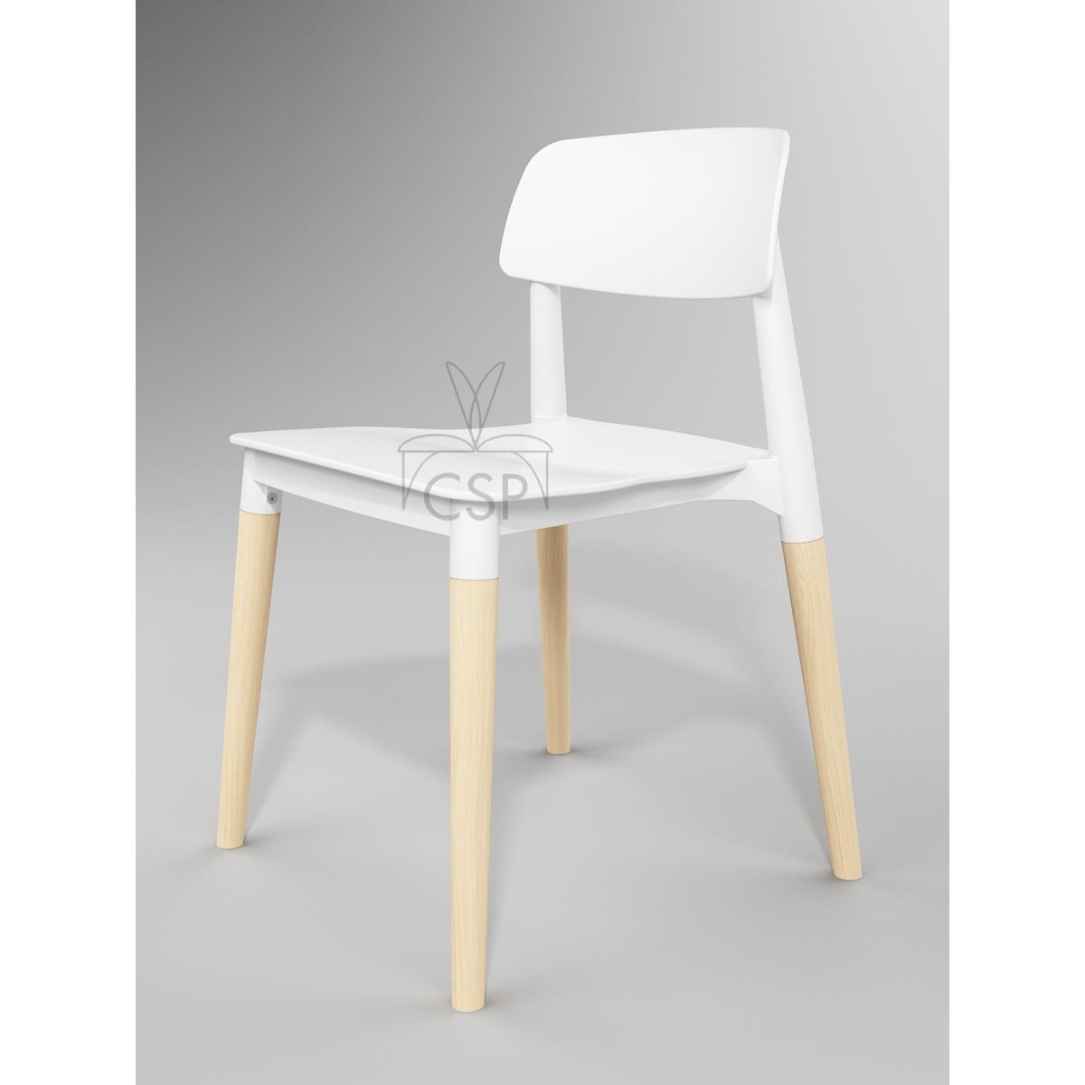 Cdpw1002-zsfp-wh Mid Century Modern Side Chair - White - 30 In.