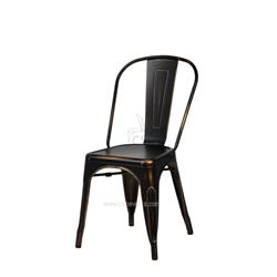 Mo-101-ab-4 Oscar Steel Powder Coated Stackable Armless Chair, Antique Black - 34.5 In. - Set Of 4