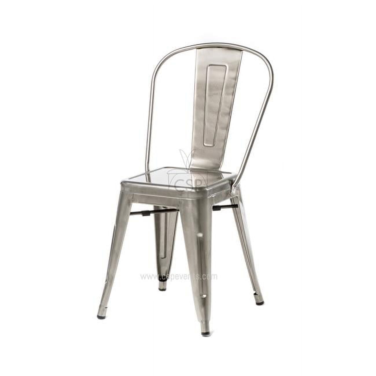 Mo-101-bgn1-4 Oscar Steel Powder Coated Stackable Armless Chair - Brushed Gun Metal - 34.5 In. - Set Of 4