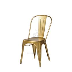 Mo-101-gl-4 Oscar Steel Powder Coated Stackable Armless Chair - Gold - 34.5 In. - Set Of 4