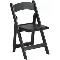 R-101-bk-4 Max Black Resin Folding Chair - 30.5 In. - Set Of 4